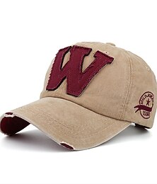 economico -Per uomo Cappellino da baseball Nero Vino Cotone Moderno Abbigliamento per il tempo libero Casual / quotidiano Alfabetico