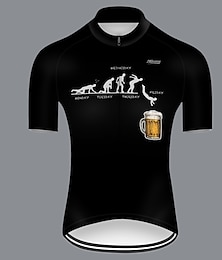 abordables -21Grams Hombre Maillot de Ciclismo Manga Corta Bicicleta Maillot Camiseta con 3 bolsillos traseros MTB Bicicleta Montaña Ciclismo Carretera Ciclismo Transpirable Resistente a los UV Secado rápido