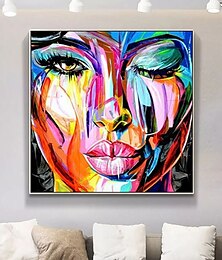 cheap -Handmade Oil Painting Canvas Wall Art Decoration Portrait Woman Abstract for Home Decor Rolled Frameless Unstretched Painting