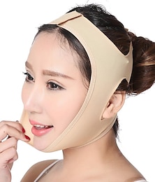 economico -1pc parafaciem riutilizzabile maschera linea v cinghia dimagrante facciale doppio mento riduttore maschera per il mento maschera per il sollevamento del viso cintura a forma di v maschera per il viso