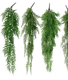 ieftine -planta verde frunze persane agatat nunta bar restaurant materiale de decorare perete simulare plante suspendate