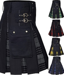 economico -Retrò Vintage Punk & Gotico Kilt scozzesi utilitari Per uomo Celtico Mascherata Festa / Sera Adulti Gonne