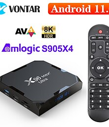 cheap -X96Max Plus Ultra TV Box Android 11 Amlogic S905X4 4GB 64GB TVBOX AV1 8K Wifi BT X96 Max Media Player 4GB 32GB Set Top Box