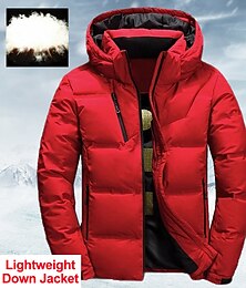economico -Per uomo Piumino Inverno Autunno Piume Tenere al caldo Antivento Traspirante Leggero Nero Rosso Grigio scuro Gilet