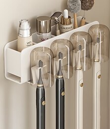 economico -Porta spazzolini da denti bianco per bagno wc non forato a parete porta collutorio elettrico porta scopino a parete spazio portaoggetti in alluminio