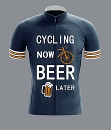 cheap -21Grams Men's Cycling Jersey Short Sleeve Bike Jersey Top with 3 Rear Pockets Mountain Bike MTB Road Bike Cycling Breathable Moisture Wicking Soft Quick Dry Yellow Red Dark Navy Oktoberfest Beer