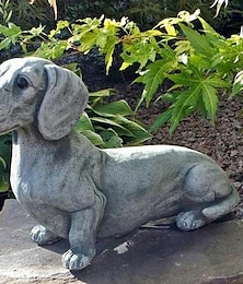 levne -jezevčíka socha zahradní výzdoba památník pes figurky štěně vleže výzdoba zahradní dekorace kutilské doplňky home decor