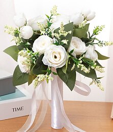 Недорогие -Свадебные цветы на запястье Букеты Свадьба / Свадебные прием Искусственные цветы Свадьба