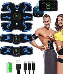 זול -smart ems ממריץ שרירים אלחוטי מאמן כושר אימון בטן מדבקות הרזיה חשמליות לעיסוי גוף הרזיה