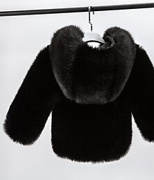 economico -Bambini Ragazze Cappotto in Pelliccia Sintetica Tinta unica Attivo All'aperto Cotone Cappotto Capispalla 2-12 Anni Autunno Nero addensato Viola addensato Grigio chiaro addensato