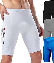 baratos -cheji® Homens Calções de bicicleta Bermudas Acolchoadas Para Ciclismo Moto Calças Ciclismo de Montanha Ciclismo de Estrada Esportes Tapete 3D Vestível Esticar Confortável Preto Branco Lycra Roupa