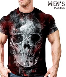 preiswerte -Herren Übergröße T Shirt Groß und hoch Graphic Rundhalsausschnitt Bedruckt Kurzarm Frühling Sommer Vintage Modisch Strassenmode Basic Casual Sport Oberteile