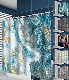 cheap -Shower Curtain with Hooks,Marble Pattern Abstract Art Fabric Home Decoration Bathroom Waterproof Shower Curtain with Hook Luxury Modern