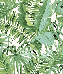 abordables -Fonds d'écran cool nature papier peint mural plantes cycle couleur décoration de la maison vintage revêtement mural moderne, matériau pvc/vinyle papier peint auto-adhésif, revêtement mural de la pièce