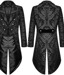 cheap -Retro Vintage Medieval Steampunk Coat Jacket Tailcoat Outerwear Prince Nobleman Men's Masquerade Party / Evening Coat