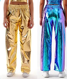 abordables -Metálico Años 80 Hip hop Cuero Sintético pantalones lápiz Pantalones de pierna recta Mujer Disfraz de carnaval Mascarada Fiesta Despedida de Soltera Desfile del orgullo Adulto Pantalones