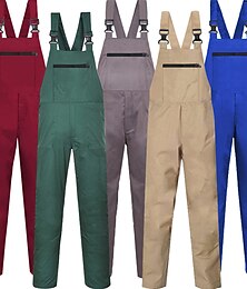 billiga -Herr Cargo byxor Arbetsbyxor Overall Flera fickor Slät Komfort Ledigt Dagligen Helgdag 100 % bomull Streetwear Stylish Svart Vin