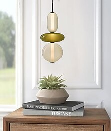abordables -Lámpara colgante led de vidrio, luz de isla moderna, luz de noche, 16 cm, diseño único, estilo nórdico, 220-240 v, 110-120 v