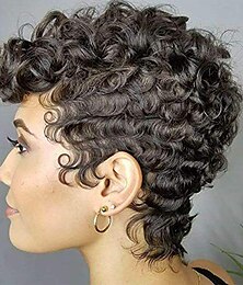 economico -capelli corti parrucche di capelli ricci neri per donne nere parrucche corte sintetiche per donne nere parrucche per donne afroamericane