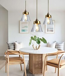 abordables -16,5 cm suspension led pendentif lanterne lampes design cône de verre électrolytique moderne style country magasins / cafés chambre salon lumières 110-220/220-240v