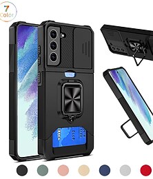 economico -Custodia per telefono per Samsung Galaxy S23 S22 S21 Plus Ultra A54 A34 A14 Custodia posteriore con anello porta finestra armatura protettiva a corpo intero TPU PC