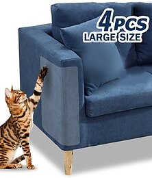 abordables -4 piezas 14 * 48 cm sofá protectores de arañazos para gatos raspador de alfombrillas rascador de árbol de gato protector de poste de garra sofá para gatos rascador almohadillas para patas muebles