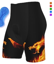 halpa -21Grams Miesten Pyöräilyshortsit Pyörä Shortsit Housut Maastopyöräily Maantiepyöräily Urheilu Kuvitettu 3D alusta Pyöräily Hengittävä Nopea kuivuminen Keltainen Punainen Spandex Vaatetus