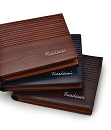 voordelige -Vintage Mannen Lederen Portemonnee Korte Slanke Mannen Portemonnees Geld Creditcardhouders Mannen Portemonnee Geldtas T002