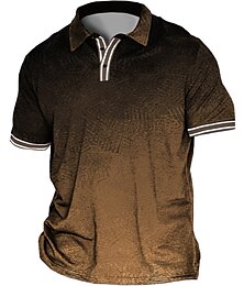 preiswerte -Herren Übergröße Poloshirt Groß und hoch Buchstabe Umlegekragen Bedruckt Kurzarm Frühling Sommer Sport Modisch Strassenmode Designer Outdoor Strasse Oberteile