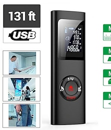 זול -מד מרחק לייזר 40 מ' טווח דיגיטלי חכם נייד טעינת usb מד מרחק מיני כף יד מדידת מרחק