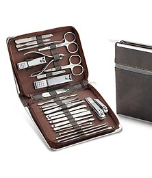 halpa -Manicure Set Pedicure Kit - 26 Pieces Manicure Kit Professional Nail Clippers Stainless Steel Nail Care Kit Pedicure Set For Women Men