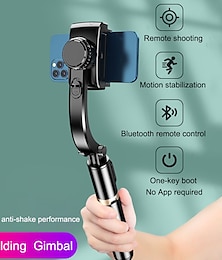 cheap -Handheld Gimbal Smartphone Bluetooth Handheld Stabilizer with Tripod selfie Stick Folding Gimbal for Smartphone Xiaomi iPhone
