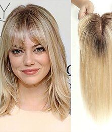 cheap -Women's Remy Human Hair Toupees Straight Capless Classic / Women / Best Quality Party / Party / Evening / Evening Party