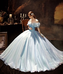 Χαμηλού Κόστους -Ρετρό / Βίντατζ Ροκοκό Πριγκίπισσα Φορέματα Τουαλέτα Φόρεμα χορού Σταχτοπούτα Πριγκίπισσα Σαίξπηρ Νυφικό Γυναικεία Βραδινή τουαλέτα Απόκριες Γάμου Πάρτι Μασκάρεμα Φόρεμα