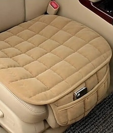 baratos -1pc almofada de assento de carro antiderrapante fundo de borracha capas de assento de carro com bolsos de armazenamento conforto almofada de assento de motorista de espuma de memória almofada de