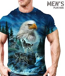 ieftine -Bărbați Mărime Plus Tricou Mare si inalt Grafic Stil Nautic Imprimeu Manșon scurt Primavara vara Epocă Șic Stradă Comfortabil Casual Sport Topuri