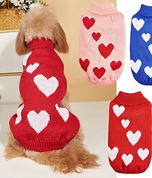 abordables -Perros Gatos Abrigos Suéteres Chaqueta Ropa para cachorros Saltador Princesas Romántico Dulce Invierno Templado Suave Cómodo Grueso día de San Valentín San Valentín Casual Diario Ropa para perros for