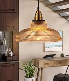 olcso -30cm led függőlámpa üveg fém vintage stílusú country lámpák átlátszó lámpaernyő bár kávézók étkező konyha nappali lámpa 110-120v 220-240v