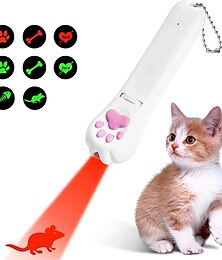 זול -הקרנת טעינת usb led צעצועי חתול מצחיק אינפרא אדום אולטרה סגול עכבר דג עצם חתול קרן דוגמת טפרים להקניט אביזרי חתול