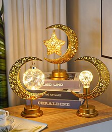 economico -ramadan eid mubarak luci lampada da notte decorativa vacanza illuminazione musulmano ramadan festival led castello stella luna luce di notte casa decorazione camera da letto