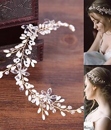 economico -accessori per capelli da sposa per bambini accessorio per capelli ragazza fiore copricapo principessa fascia fiore bianco perla per ragazza e ragazze di fiori fascia per capelli da sposa da sposa