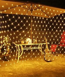 abordables -Guirlandes lumineuses en filet 6x4m LED Lumières Extérieures 880 LEDs Lumières de fête de pêche Lumières de patio Blanc chaud Blanc froid Multicolore étanches Fête Halloween/Noël Mariage