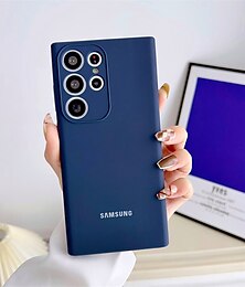 abordables -Funda para teléfono para Samsung Galaxy S23 Ultra Plus S25 Ultra funda de silicona marco de parachoques protección total a prueba de polvo TPU de color sólido
