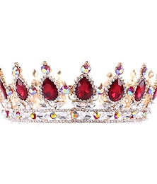 economico -diadema e corona d'argento per le donne corone di cristallo regina strass principessa diademi per la ragazza sposa accessori per capelli da sposa per la sposa festa di compleanno ballo di fine anno