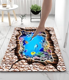 billiga -kiselgur badmatta 3d seaworld superabsorberande badrumsmatta dörrmatta ny design
