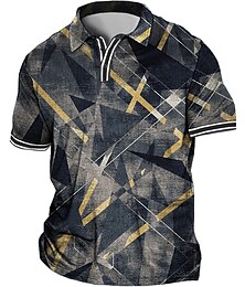 preiswerte -Herren Übergröße Poloshirt Groß und hoch Grafik-Drucke Umlegekragen Bedruckt Kurzarm Frühling Sommer Sport Modisch Strassenmode Designer Outdoor Strasse Oberteile