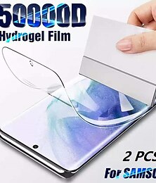 economico -2 set Protezione schermo Per Samsung Galaxy S24 Ultra Plus S23 S22 S21 S20 Plus Ultra A54 A34 A14 A72 A52 A42 A71 A51 A31 TPU idrogel Film idrogel Durezza 9H Autoguarigione Anti Bolle Anti-impronte