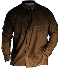 economico -Per uomo Taglie Forti Camicia Grande e alto Stampe Grafiche Collo ripiegato Bottoni Manica Lunga Primavera & Estate Sport Moda Streetwear Designer All'aperto Vacanza Top