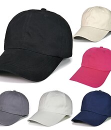 billiga -Herr Basebollkeps Svart Vit Bomull Streetwear Stylish Ledigt Dagligen Friluftskläder Helgdag Slät Solskyddskräm
