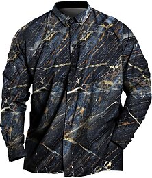 preiswerte -Herren Übergröße Hemd Groß und hoch Grafik-Drucke Umlegekragen Bedruckt Langarm Frühling Sommer Sport Modisch Strassenmode Designer Outdoor Strasse Oberteile